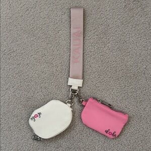 ALOHAS KAUAI Pink and White DUAL Mini Pouches